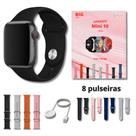 Relógio Smartwatch Mini 10 Infinit 8 Em 1 Laxasfit e 4 Pulseiras Ocean e 4 Lisas