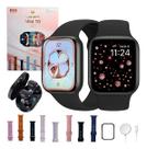Relógio Smartwatch Mini 10 Preto Com 8 Pulseiras
