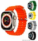 Relógio Smartwatch Ultra WatchFaces Bluetooth Gps NFC Atende Ligações Carrega Indução