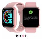Relogio Smartwatch Y68 Digital Feminino cor rosa