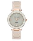Relógio social Anne Klein AK1018RGTN Pulseira de cerâmica bronzeada