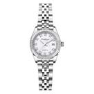 Relógio Szaikyri Classic para mulheres com pulseira de aço inoxidável prateada