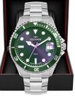 Relógio Technos Acqua Masculino Prata Verde Lupa 15ATM 45mm 2415dy/1v Relógio Technos Acqua Masculino Prata Verde Lupa 15ATM 45mm 2415dy/1v