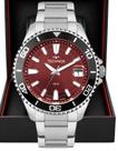 Relógio Technos Acqua Masculino Prata Vermelho Lupa 150m 2415eh/1r Relógio Technos Acqua Masculino Prata Vermelho Lupa 150m 2415eh/1r