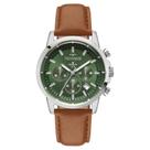 Relógio Technos Analógico Golf Aço Prata Mostrador Verde Pulseira Couro JS25BDE/0V Relógio Technos Analógico Golf Aço Prata Mostrador Verde Pulseira Couro JS25BDE/0V