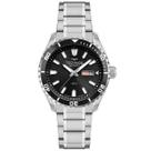 Relogio technos automatico preto aço prata 8205pm/1p cor:prata