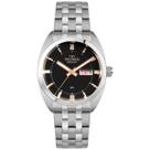 Relogio technos automatico preto metal prata 8205os/1p cor:prata