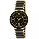 Relógio Technos Ceramic Preto Dourado Feminino 2015CE/4P Relógio Technos Ceramic Preto Dourado Feminino 2015CE/4P