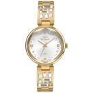 Relógio Technos Feminino Crystal Dourado 2036nav1k Bisel Prata
