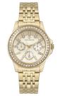 Relogio Technos feminino dourado multifunção St.Moritz com pedrinhas strass luxo moderno a prova dagua 6P29AMG/1D