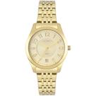 Relogio Technos feminino dourado pequeno social classico de aço inox c/ numeros a prova dagua 2115KNJS/4X