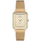 Relogio Technos feminino dourado quadrado pequeno com strass Social Elegante Prova D'Água retangular 2035NEO/1X