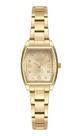 Relogio Technos feminino dourado quadrado retangular pequeno classico social cravejado com pedrinhas strass 2035MXP/1D