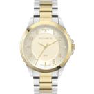 Relógio technos feminino prata e dourado com cristais