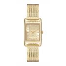 Relógio Technos Feminino Ref: 2036nbq/1x Retangular Dourado