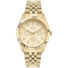 Relogio Technos feminino Riviera dourado grande aço inox multifunção 6P79BW/1X