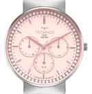 Relógio Technos Feminino Slim Vidro Safira Prata Rosa 6P29ALV/1J