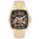 Relógio TECHNOS masculino automático dourado preto G3265AI/1P Relógio TECHNOS masculino automático dourado preto G3265AI/1P