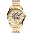 Relógio Technos Masculino Automático Esqueleto Off Dourado