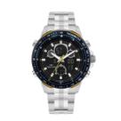 Relógio Technos Masculino Digitech Prata Bj4130 Digital 49mm Prateado Azul-escuro Preto