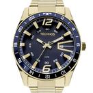 Relogio Technos Masculino dourado fundo azul 2115LAJS/4A Relogio Technos Masculino dourado fundo azul 2115LAJS/4A