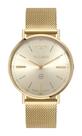 Relogio Technos Masculino dourado slim fino vidro de safira antirisco executivo banhado folheado luxo 2025LUM/1X