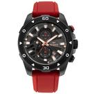 Relógio TECHNOS masculino fumê aço vermelho JS15FS/2P Relógio TECHNOS masculino fumê aço vermelho JS15FS/2P