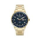 Relógio Technos Masculino Golf Dourado 2115lap1a Bisel Azul