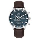 Relógio TECHNOS masculino multifunções prata azul JS25BCQ/0A