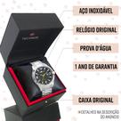 Relógio Technos Masculino Prata Original 1 Ano de Garantia Prova D'água
