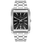 Relogio Technos masculino prata quadrado mostrador preto Executivo 2117LDN/1P