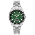 RELOGIO TECHNOS MASCULINO SKYDIVER VERDE AÇO PRATA WT2060AB/1V cor:PRATA