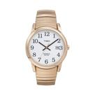 Relógio Timex Easy Reader, estojo de 35 mm em tom dourado com faixa de expansão