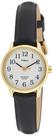 Relógio Timex Easy Reader, estojo dourado feminino, pulseira de couro de 25 mm