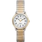 Relógio Timex Easy Reader feminino, 25 mm, estojo bicolor, mostrador branco Relógio Timex Easy Reader feminino, 25 mm, estojo bicolor, mostrador branco
