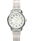 Relógio Timex Easy Reader feminino de 25 mm com pulseira bicolor com mostrador branco Relógio Timex Easy Reader feminino de 25 mm com pulseira bicolor com mostrador branco