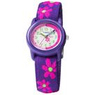 Relógio Timex Girls T89022 Time Machines com pulseira floral roxa