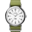 Relógio Timex Weekender 40mm - Mostrador Branco e Pulseira Verde Relógio Timex Weekender 40mm - Mostrador Branco e Pulseira Verde
