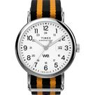 Relógio Timex Weekender 40mm - Pulseira Prata e Laranja Relógio Timex Weekender 40mm - Pulseira Prata e Laranja