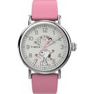Relógio Timex x Peanuts Valentine's 40mm para homens com pulseira rosa