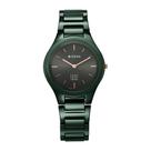 Relógio Titan Casual Women, mostrador verde, capa verde, Edgeceramics