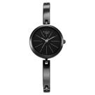 Relógio Titan Raga Viva Quartz Analógico Mostrador Preto Pulseira de Metal