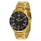 Relógio Tuguir Masculino Analogico Infinity Dourado e Preto - TGI37000