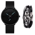 Relógio Ultra Fino Masculino Casual Luxo + Pulseira Âncora