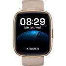 Relógio Un X-Watch Prisma Troca Pulseira Original Dourado XSWUQPI011A Pulseira Silicone Bege X Watch