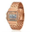 Relógio WR Retrô Digital Aço Inoxidável Vintage Unisex Rose Relógio WR Retrô Digital Aço Inoxidável Vintage Unisex Rose