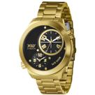 Relógio X-Watch Masculino Analógico Dual Time Dourado 100m