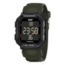 Relógio X Watch Retangular Original Dig Prova d Agua 100m Cor Mostrador:Verde