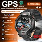 Relógios inteligentes militares para homens e mulheres com GPS AI GPT Altitud/Barômetro/Brújula, tela grande AMOLED de 1.39" polegadas/530mAh, lanterna/ mais de 100 modos esportivos/monitor de sonho, relógio de acompanhamento de fitness para Android iOS Relógios inteligentes militares para homens e mulheres com GPS AI GPT Altitud/Barômetro/Brújula, tela grande AMOLED de 1.39" polegadas/530mAh, lanterna/ mais de 100 modos esportivos/monitor de sonho, relógio de acompanhamento de fitness para Android iOS