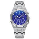 Relógios masculinos de aço inoxidável movimento quartzo - Azul Relógios masculinos de aço inoxidável movimento quartzo - Azul